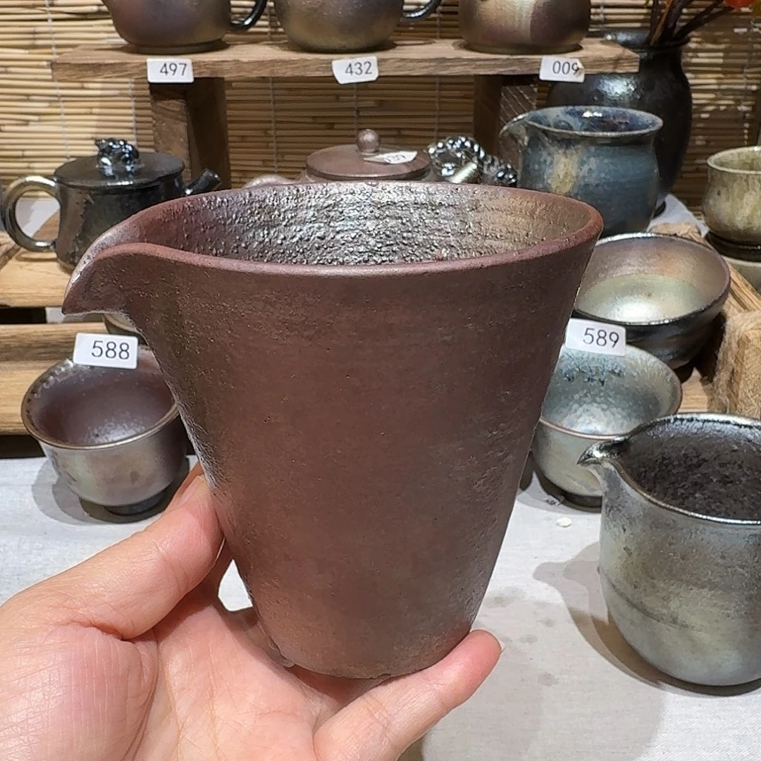 独***善壶建水紫陶紫泥柴烧杯