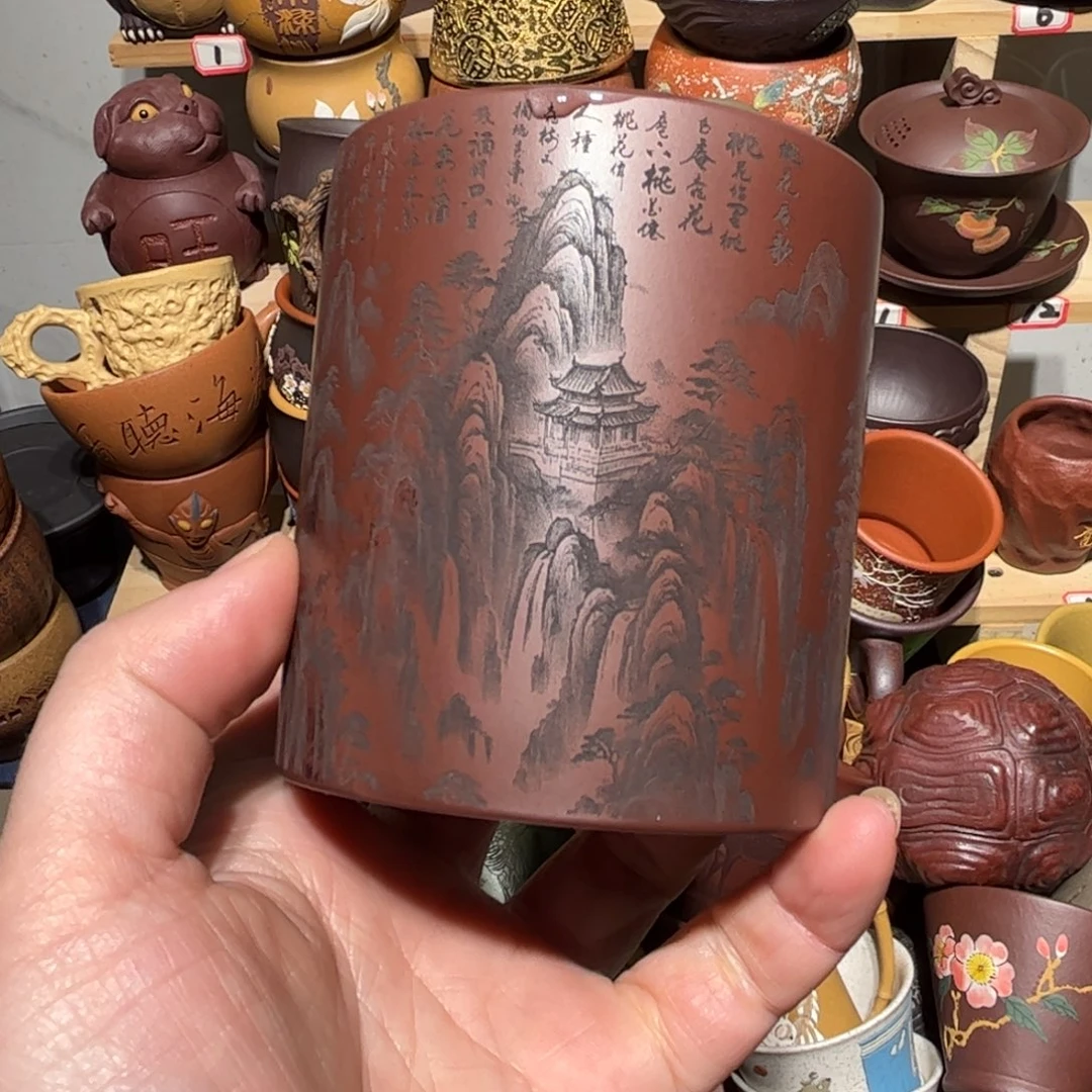紫砂茶杯宜兴紫砂主人杯