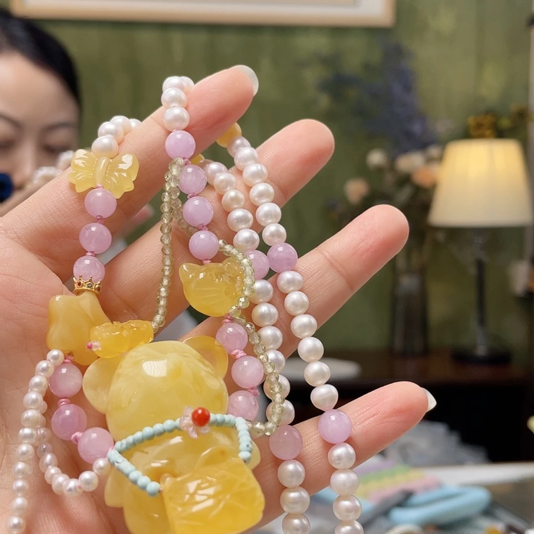手链琥珀未镶嵌蜜蜡吊坠