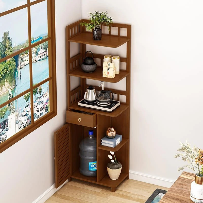 茶水柜家用墙角烧水置物架茶台桌边茶叶茶具博古收纳储物展示架子