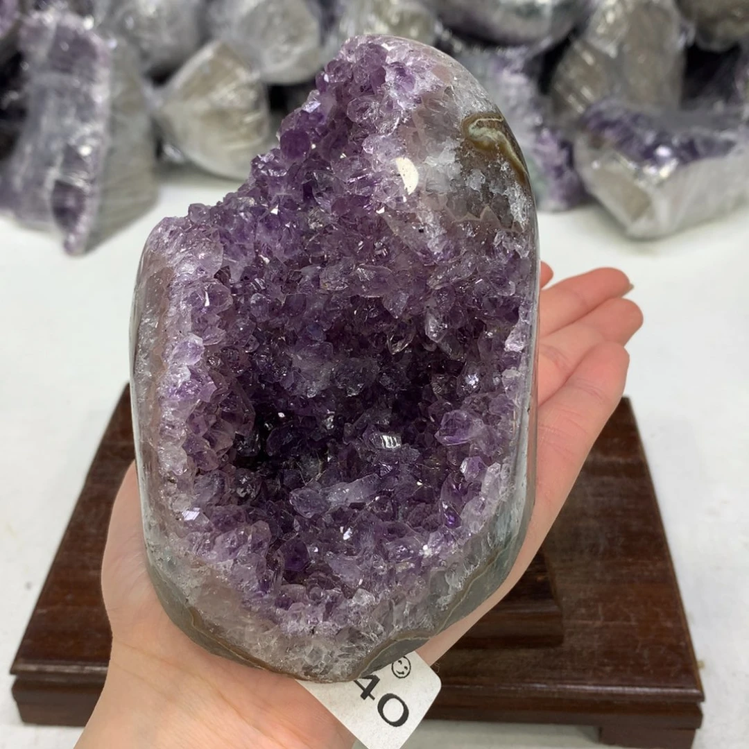 紫晶摆件未镶嵌水晶