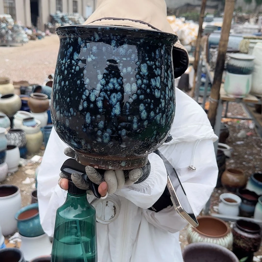 紫砂花盆王嫂花盆0630-707高21口19