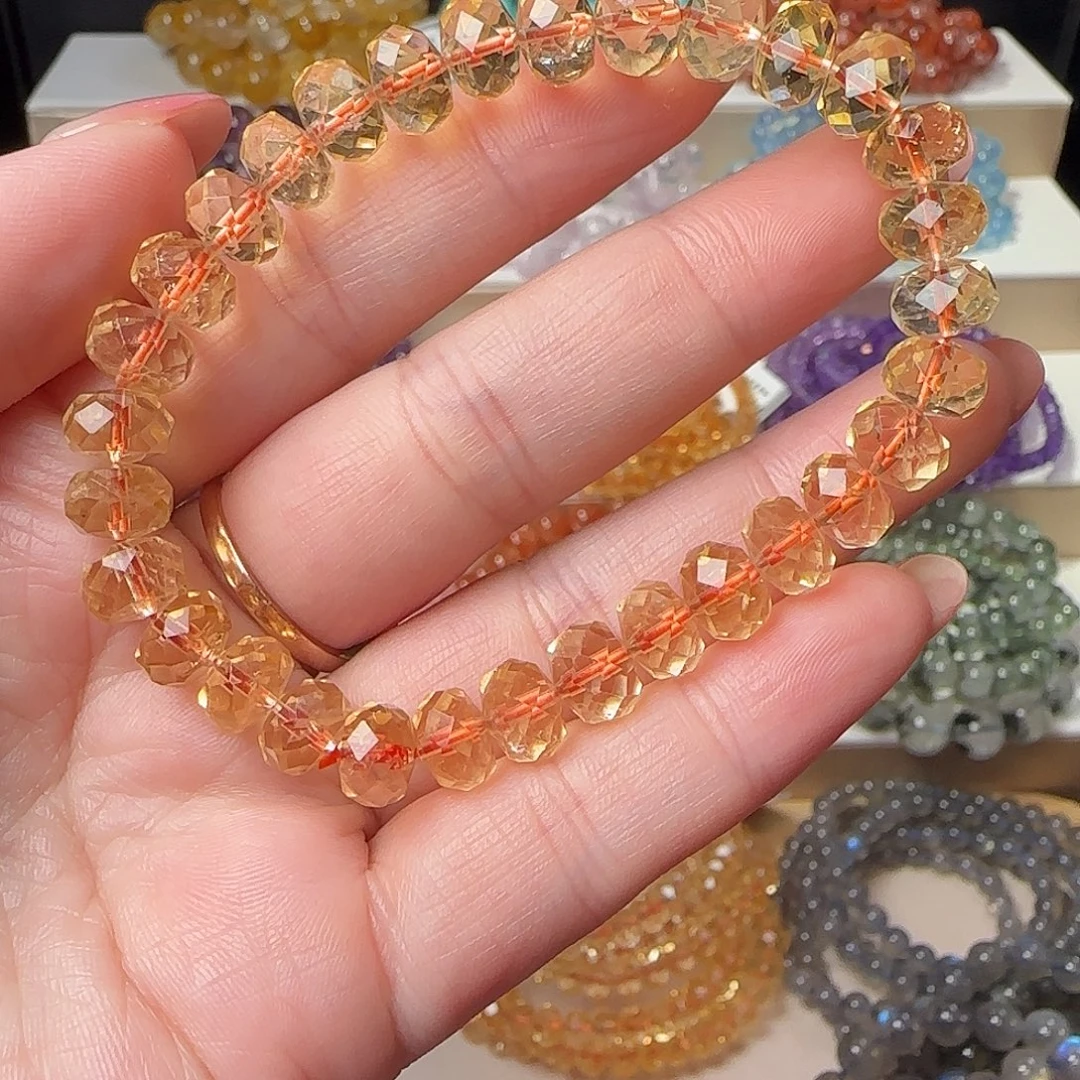 未镶嵌手链黄晶黄水晶手串18.1