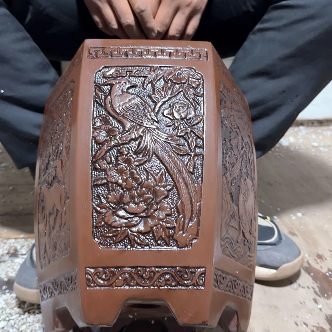 紫砂花盆口径21 19高度26