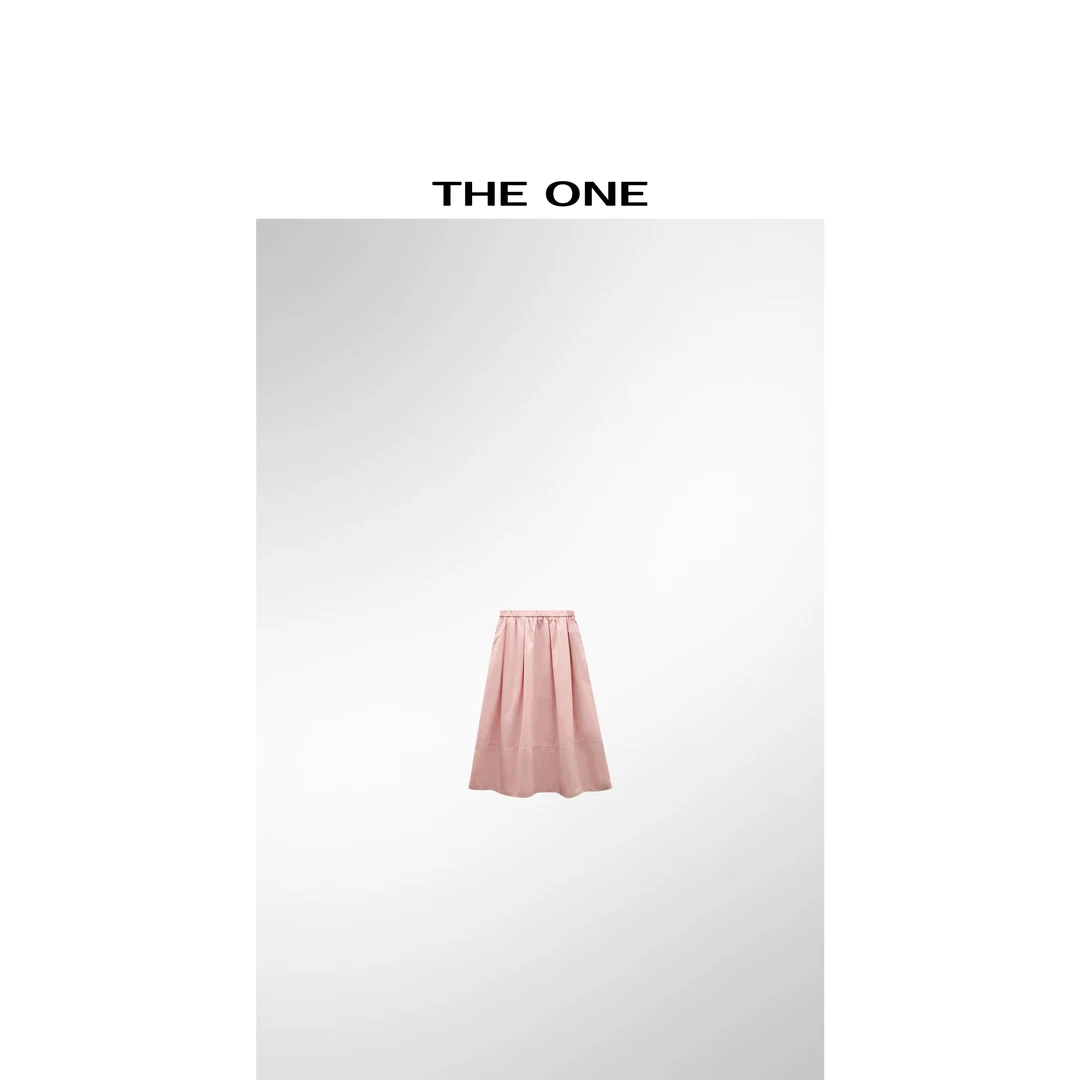 【AZE JIA】夏日樱花 春款欧若风樱花粉半身长裙 KW50212Q1