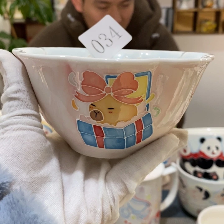 杯景德镇釉下彩手绘