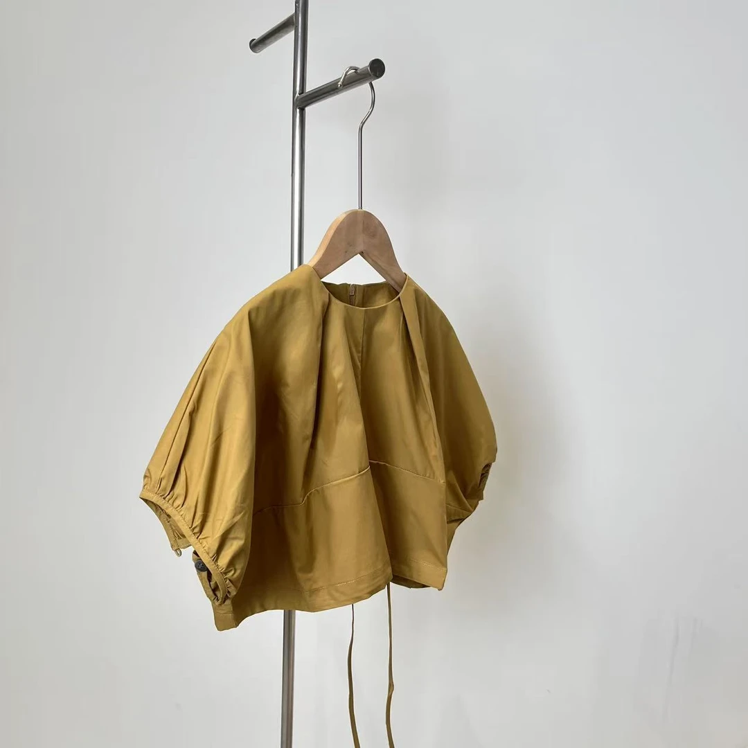 夏款女童卡其色上衣 1699 鼓系