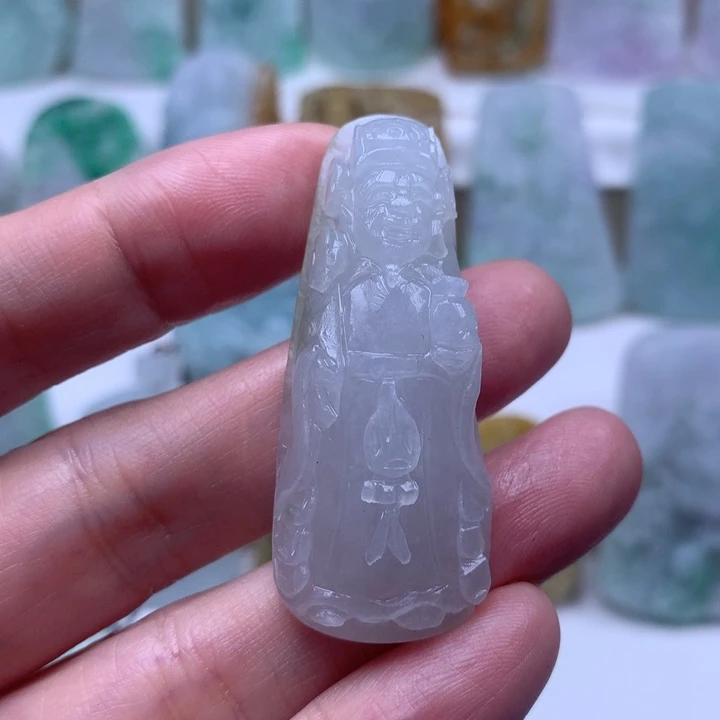 定制翡翠未镶嵌挂件财神