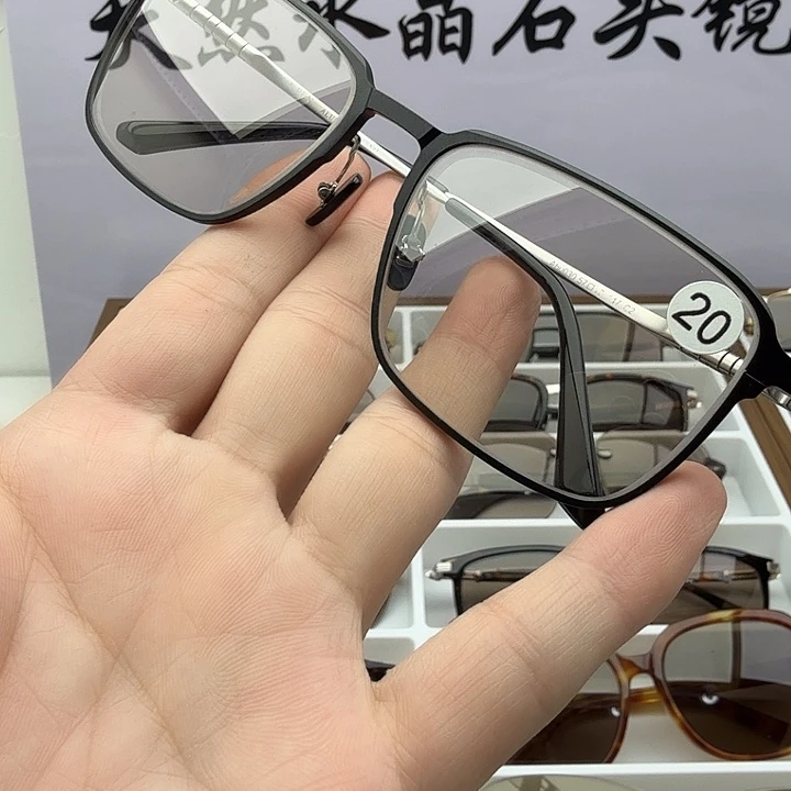 无框款纯钛一支笔，天然石头镜，假一赔万
