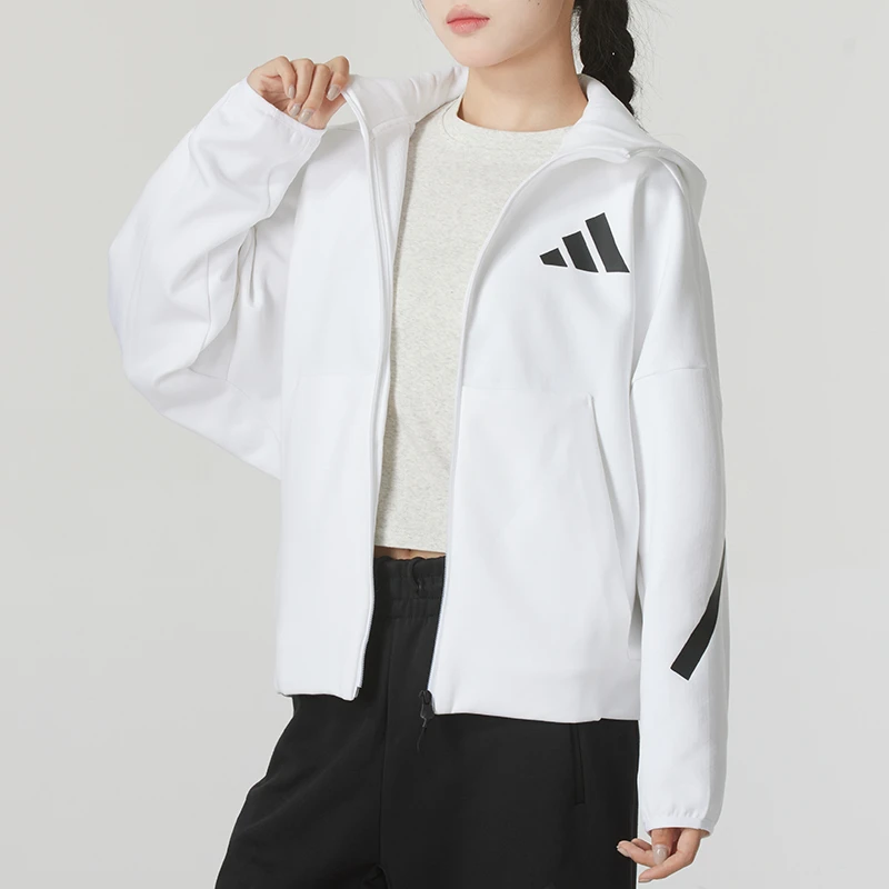 adidas阿迪达斯连帽夹克女装2025秋季新款运动休闲服外套JE7849