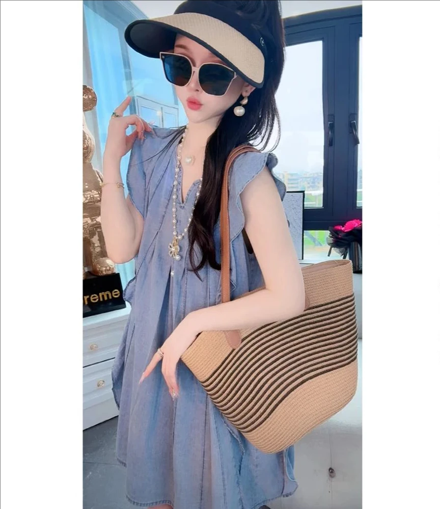 轻奢气质修身连衣裙气质夏季日常中长款女裙K4850