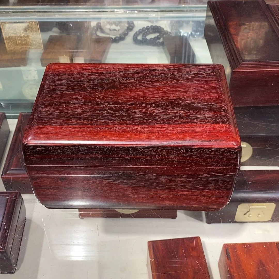 檀香紫檀（小叶紫檀）独板面包盒20/13.5/10