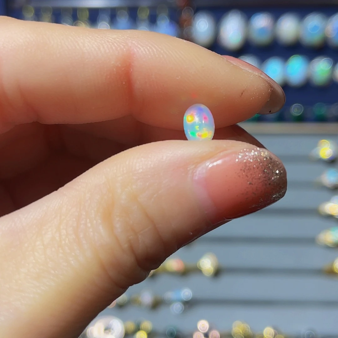 欧泊欧泊戒指银S925镶嵌叶*之