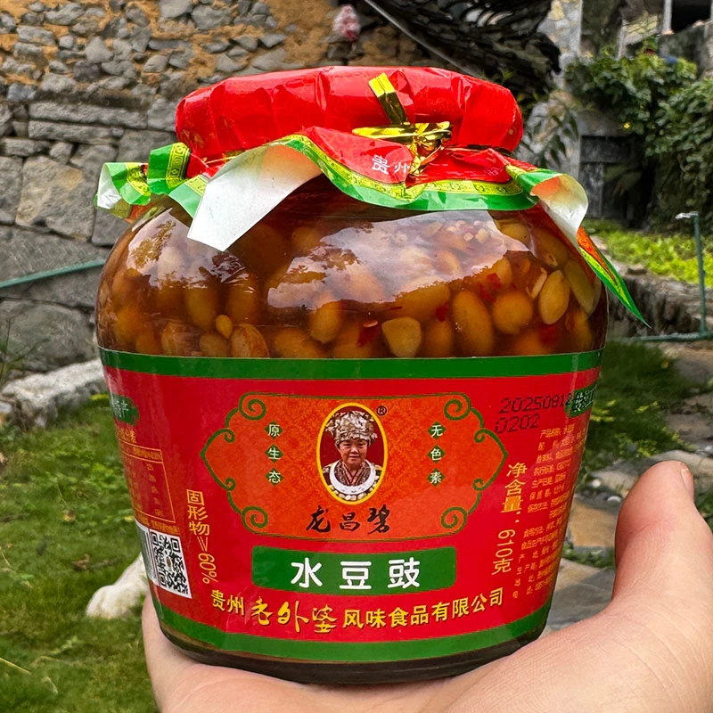 贵州风味土特产老坛发酵水豆鼓辣椒 凉拌水豆豉下饭610g 水豆食