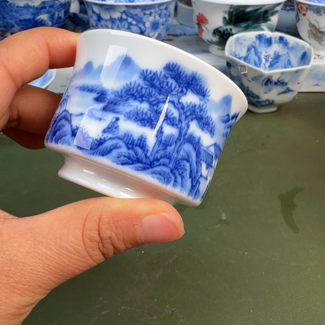 瓷景德镇纯手绘茶具圆圆286