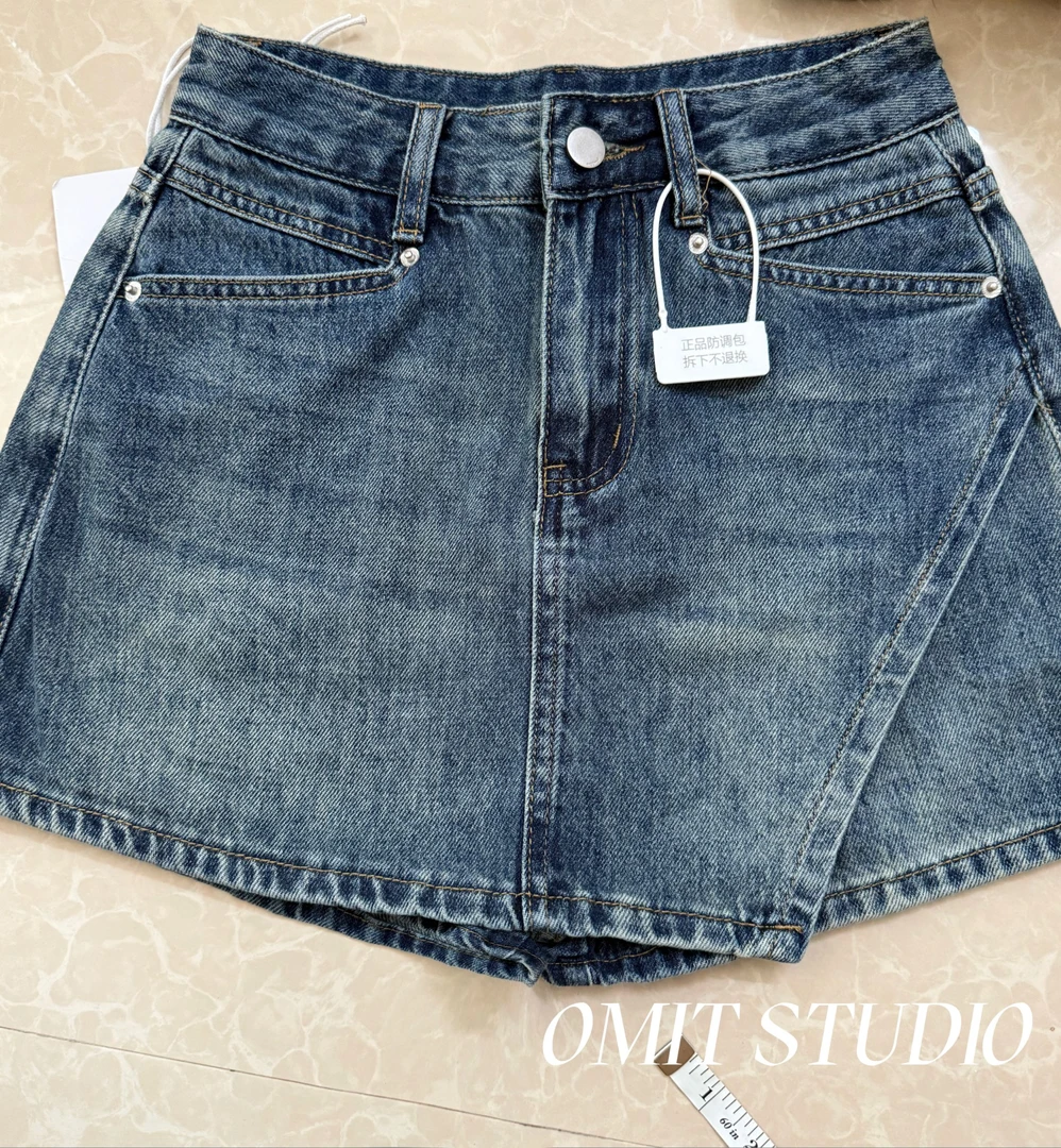 【牛仔裤裙】新款韩版小个子裙裤百搭减龄牛仔短裤