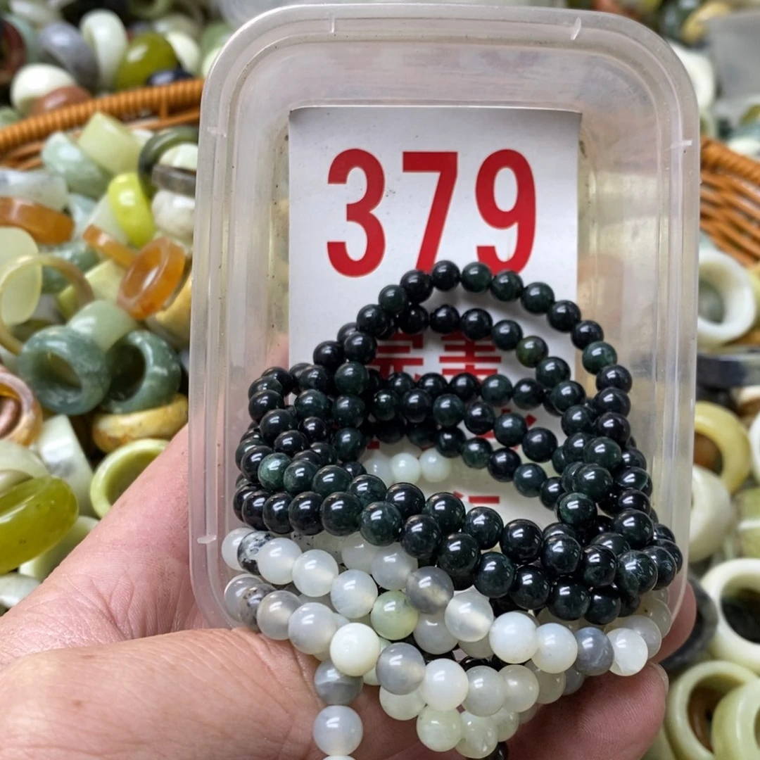 蛇纹石玉珠子未镶嵌