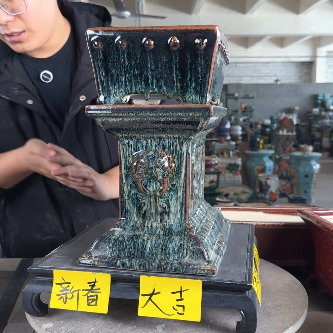 陶。一风堂石湾花盆 微瑕