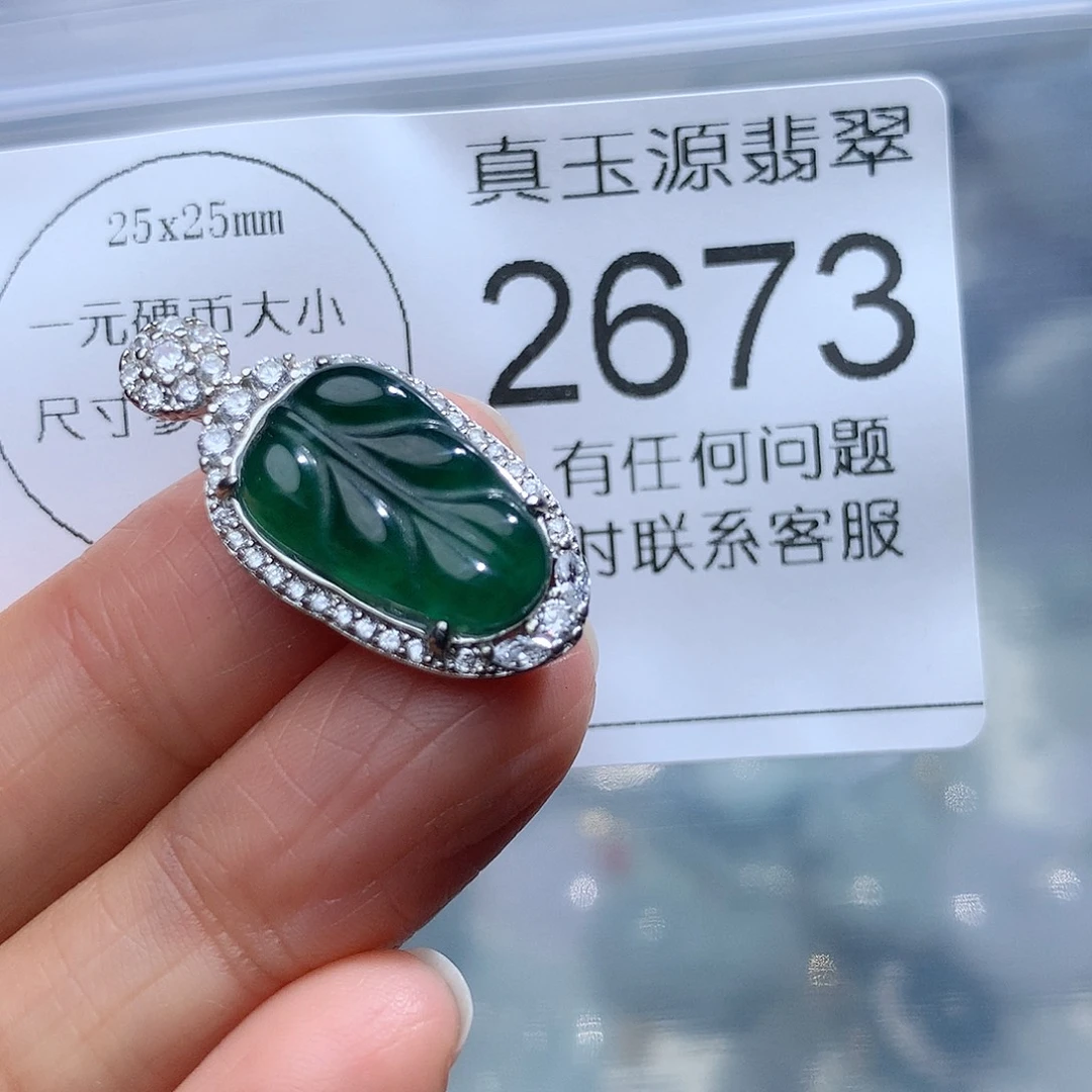 翡翠颈饰未镶嵌2673。