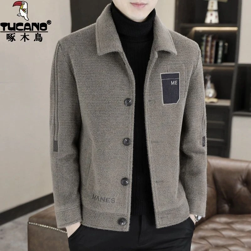 TUCANO/啄木鳥短款毛呢大衣男冬季加厚呢子外套男夹克呢子男外套
