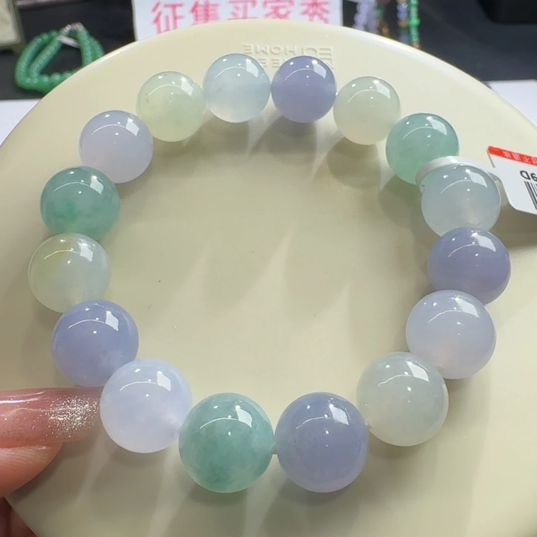未镶嵌手链翡翠果冻底马卡龙手串卡12.3 大卡福利！