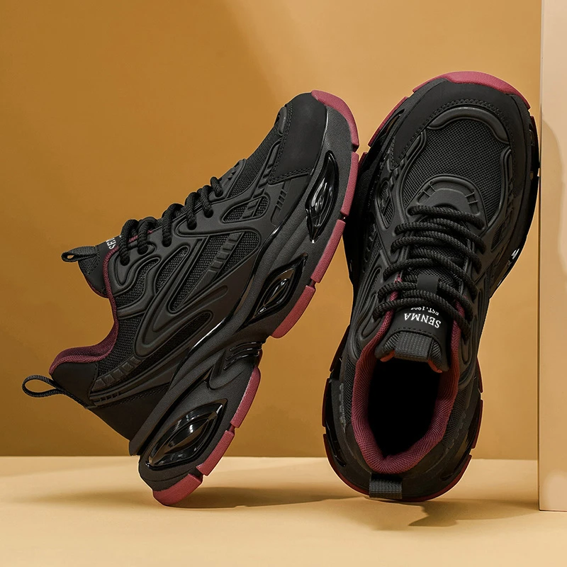 森马男鞋时尚潮流老爹鞋厚底百搭增高网面休闲运动鞋潮鞋子