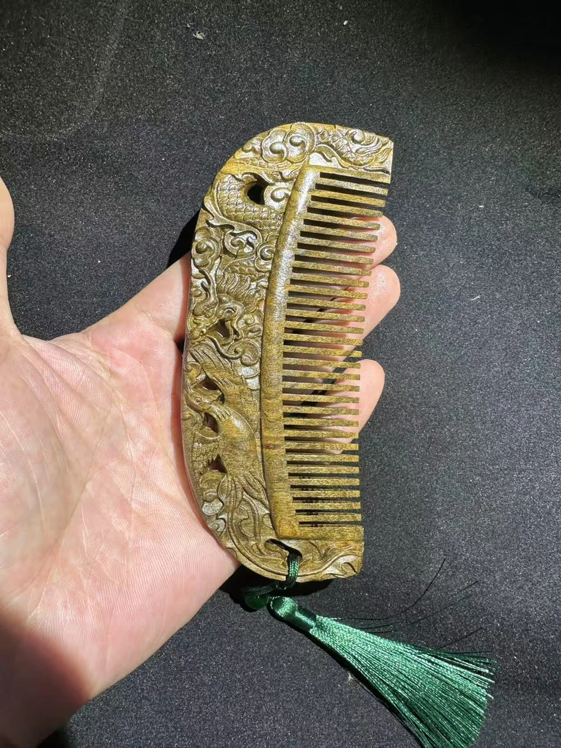 木雕刻龙凤木梳复古家用创意纯手工伴手礼AQ877
