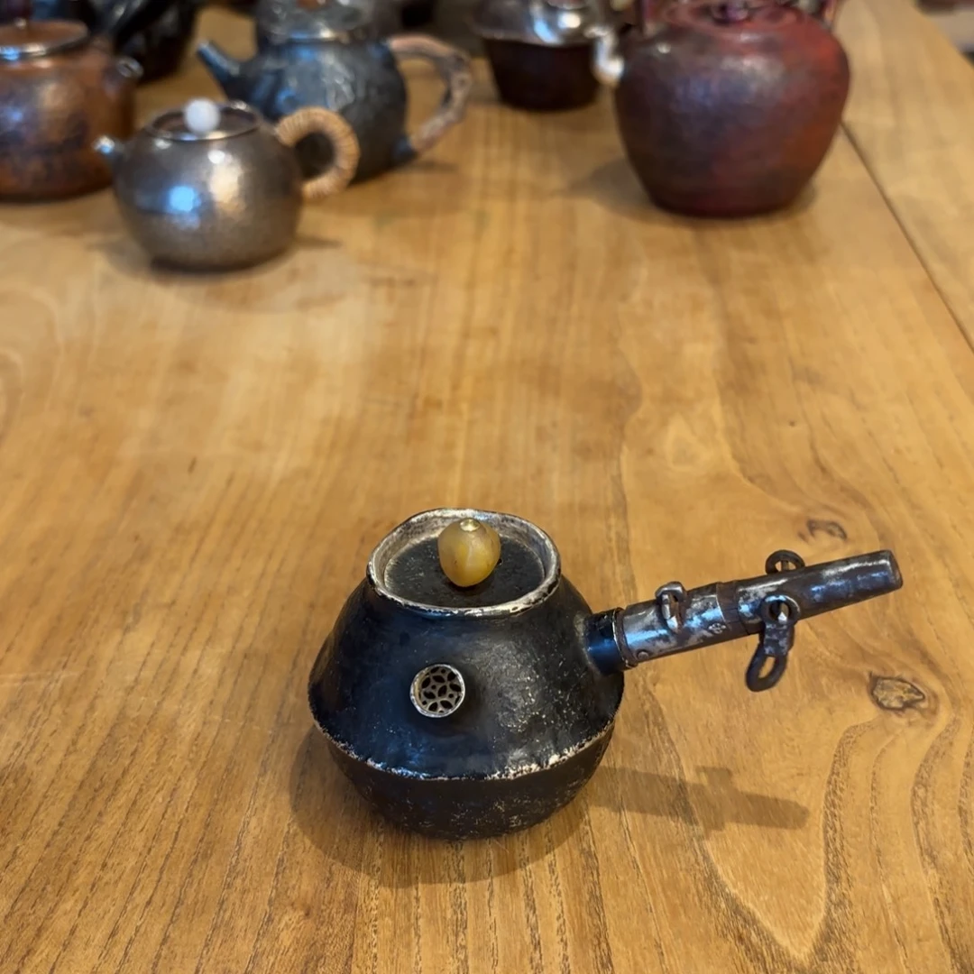 雷****0手工制作工艺泡茶银壶
