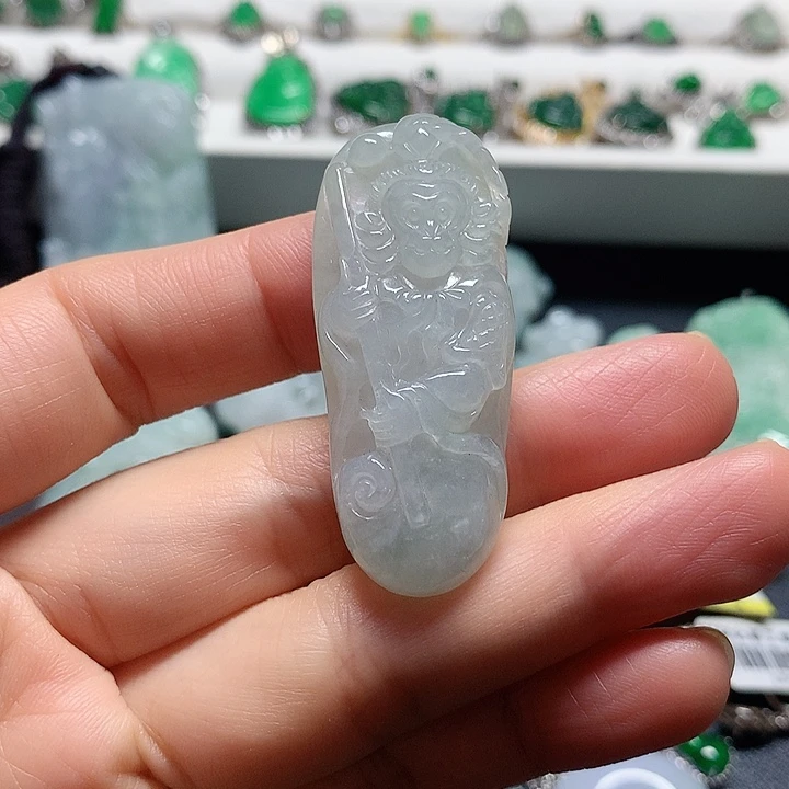 翡翠未镶嵌戒指吊坠