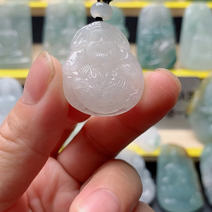 翡翠未镶嵌吊坠(不含链)文财神