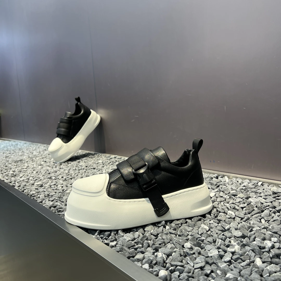 2025广州秋冬新款定制真皮增高厚底大头懒人休闲百搭透气时尚潮鞋