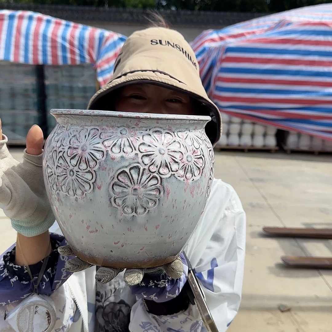 紫砂花盆王嫂花盆0720-139高18口20