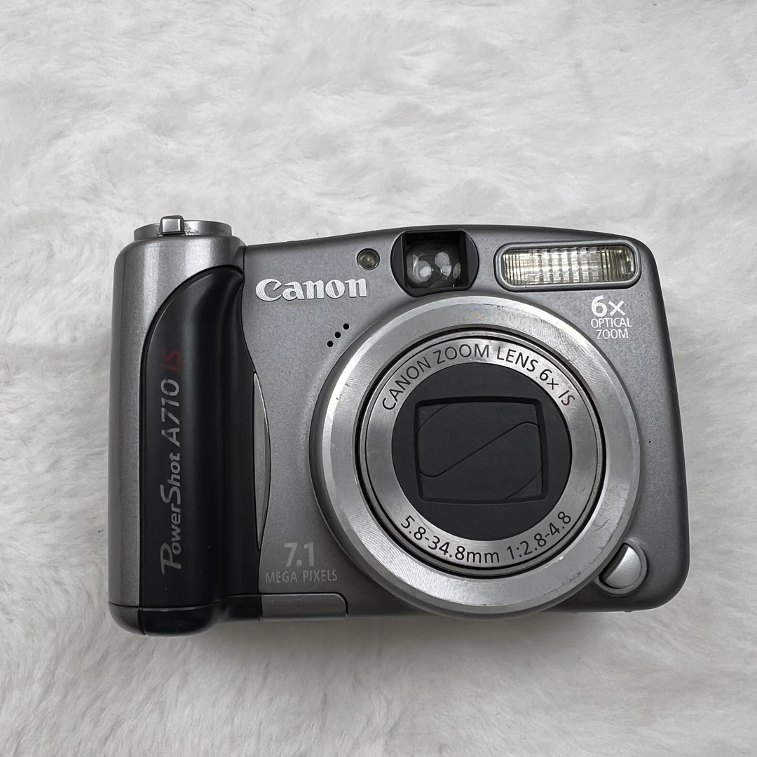 9新 Canon/佳能 A710灰色 平价冷白皮！710万像素6倍变焦配件齐全
