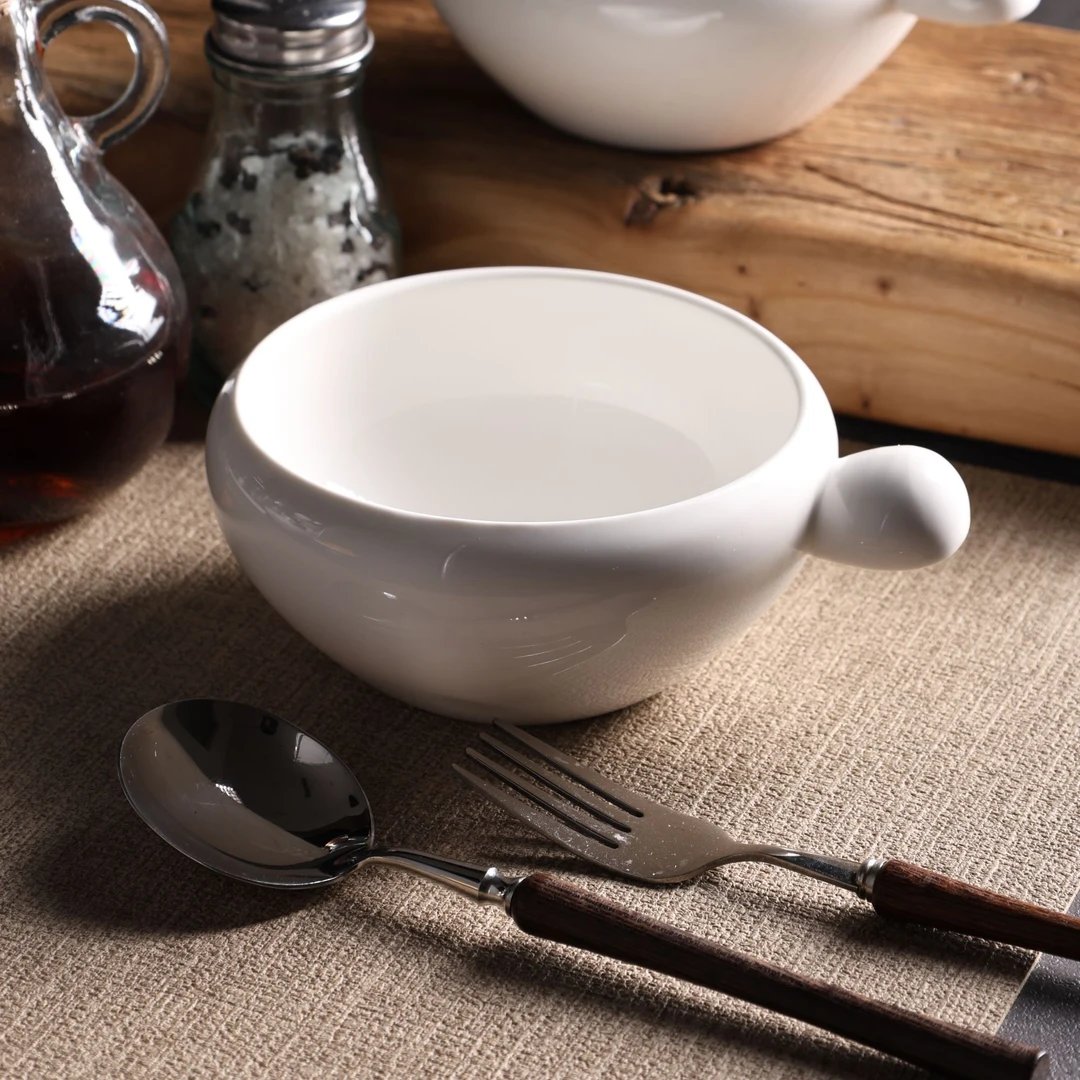 云山景墨5寸把手碗手柄碗圆碗高颜值沙拉碗水果碗饭碗