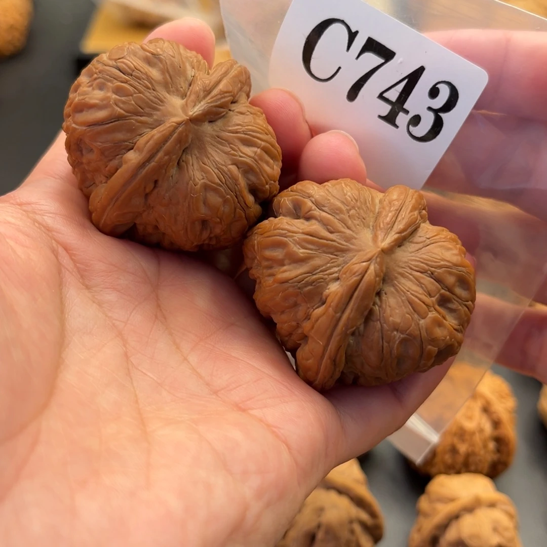 1***1把件文玩核桃元宝全品44