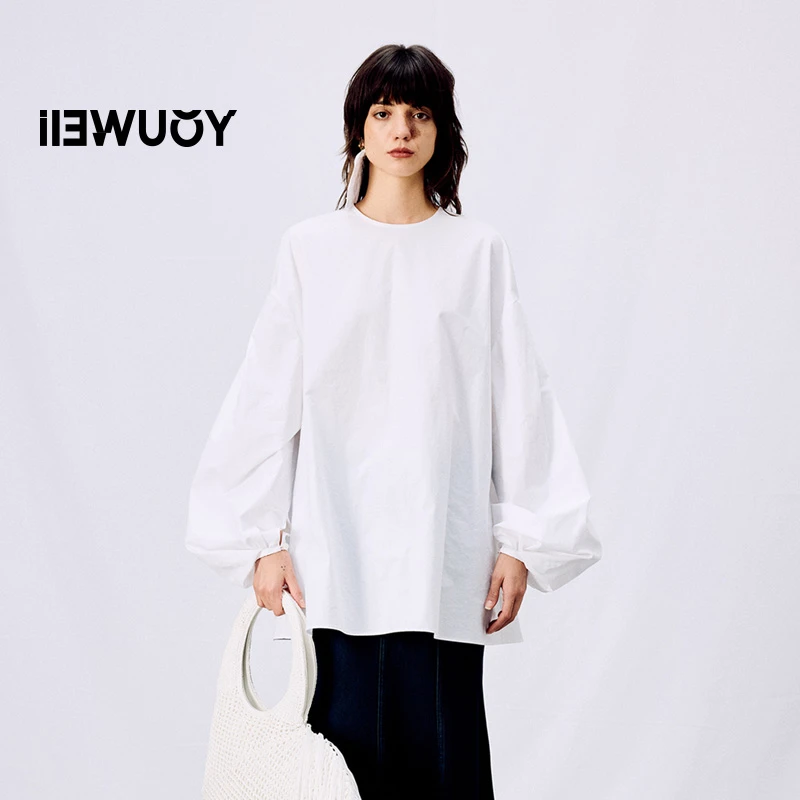 有尾YOUWEI 后系带A型泡泡袖衬衫 Y1625104