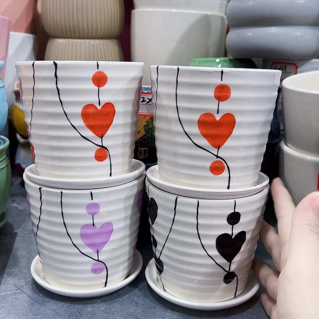 外贸尾单陶瓷花盆凑单10米包邮