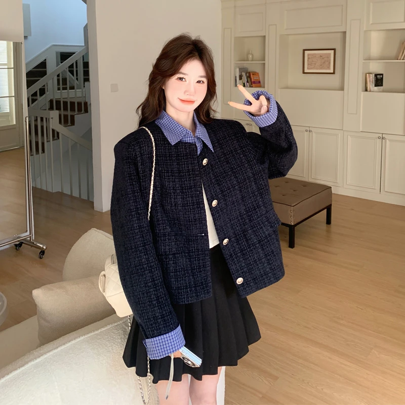 韩系穿搭小香风外套女2025春秋新款别致独特氛围感小众松弛感开衫