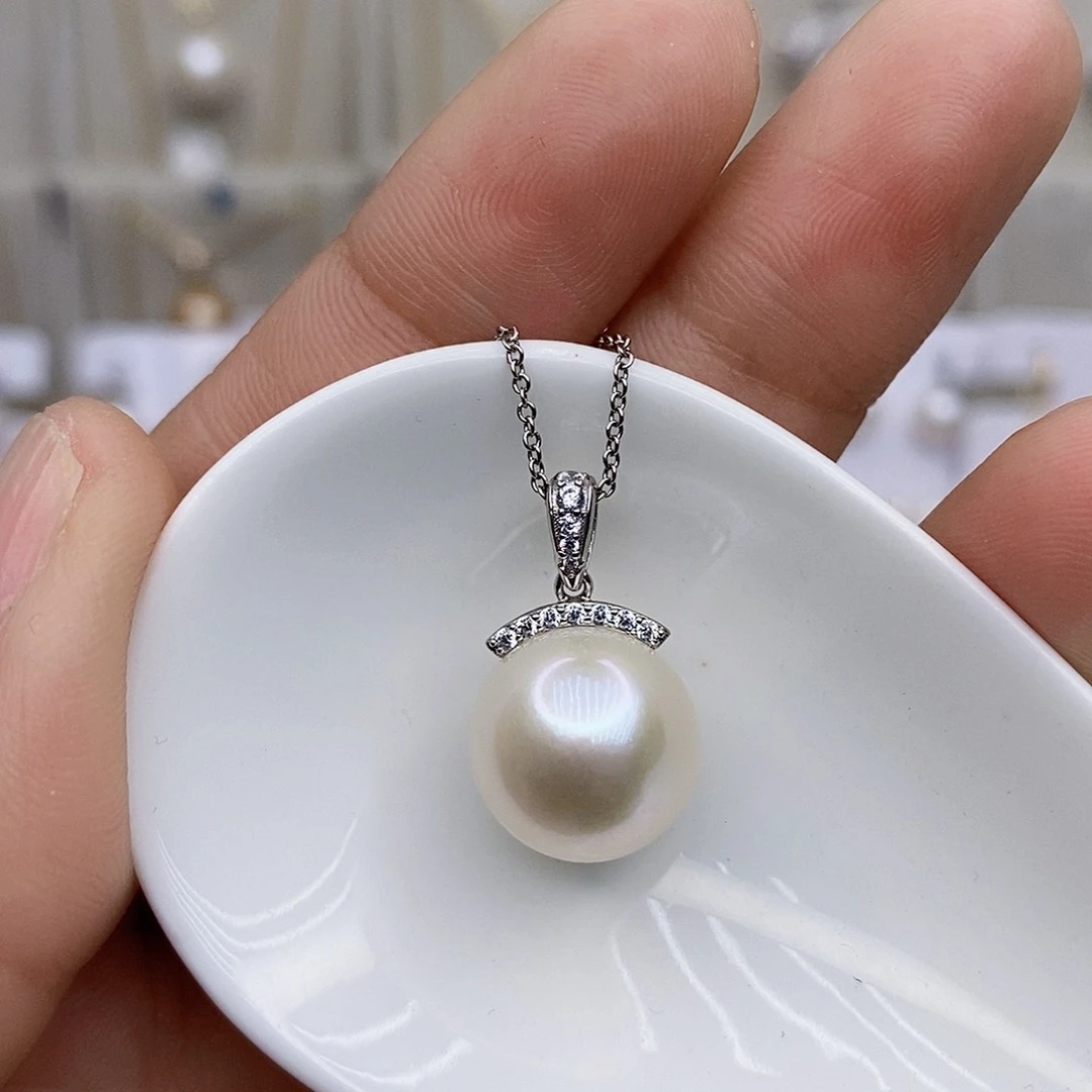 淡水珍珠颈饰银S925镶嵌