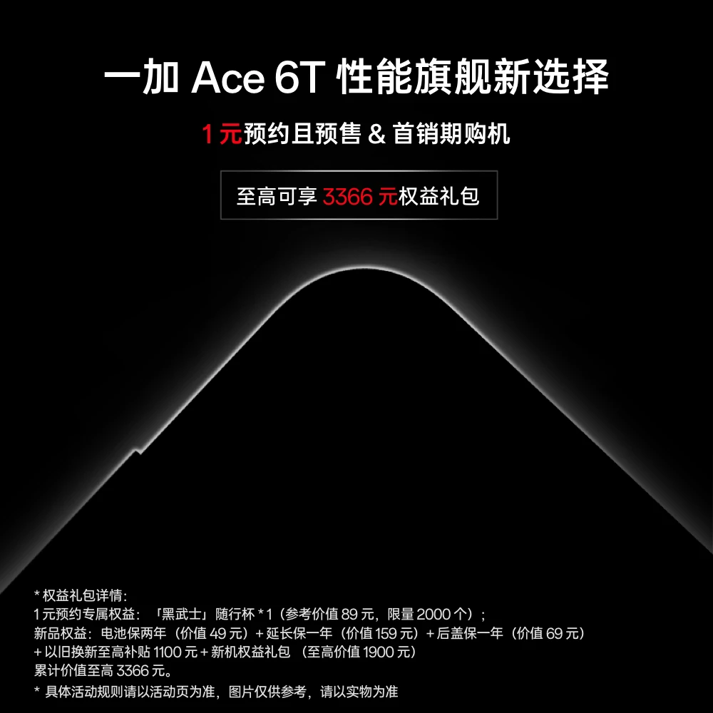 【1元预约加享好礼】OPPO 一加 Ace 6T 新品预约权益包（不含手机）