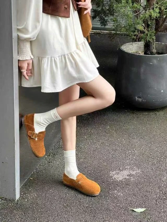 【星·Star】6781新款纯色勃肯鞋圆头日系平底复古休闲百搭