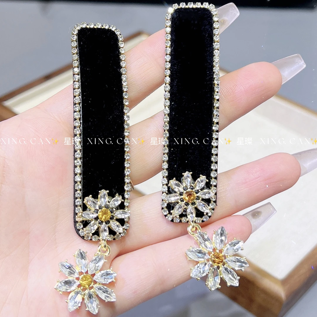 小雏菊流苏BB夹民族风边夹法式时尚饰品小香风优雅韩版轻奢发卡