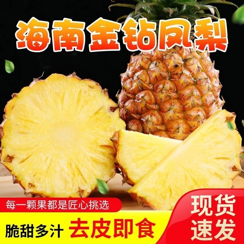 海南17号正宗金钻凤梨新鲜热带应季水果产地直发大果整箱不泡盐水