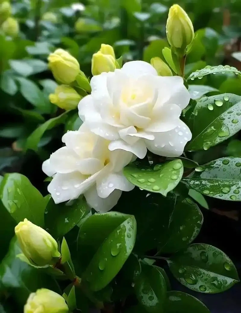 一物一拍 盆栽丛生栀子花 桌面栀子花 盆景栀子花