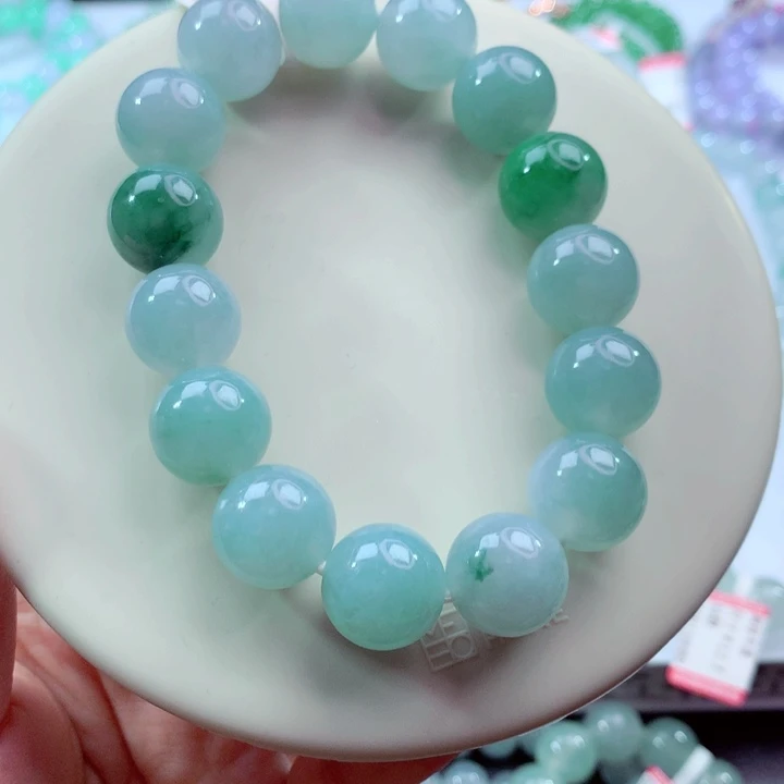 翡翠未镶嵌手链卡14.2