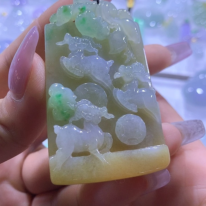 翡翠未镶嵌颈饰天然翡翠A货吊坠