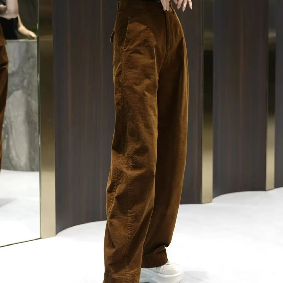 【漆面质感】显高气质高级感遮胯显瘦香蕉裤 9108