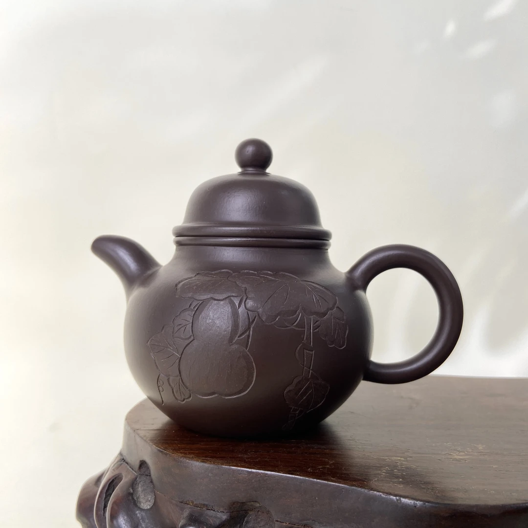 宜兴手工紫砂陶 (实力派1)200cc茶壶GS4203-12