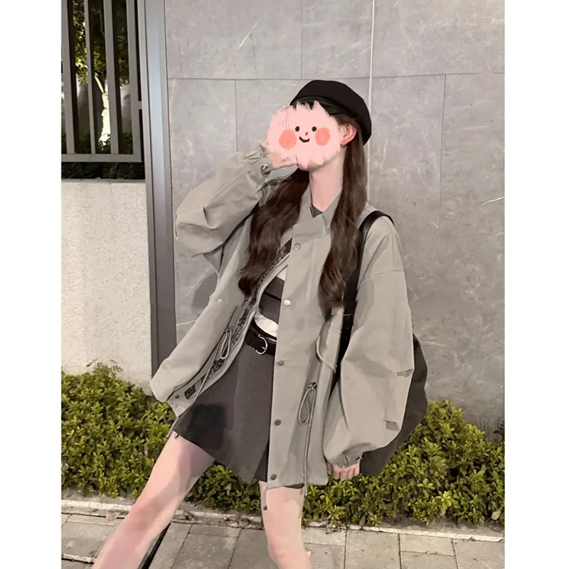 里斯本~宽松廓型收腰风衣外套条纹撞色长袖T恤百搭A字裙裤套装