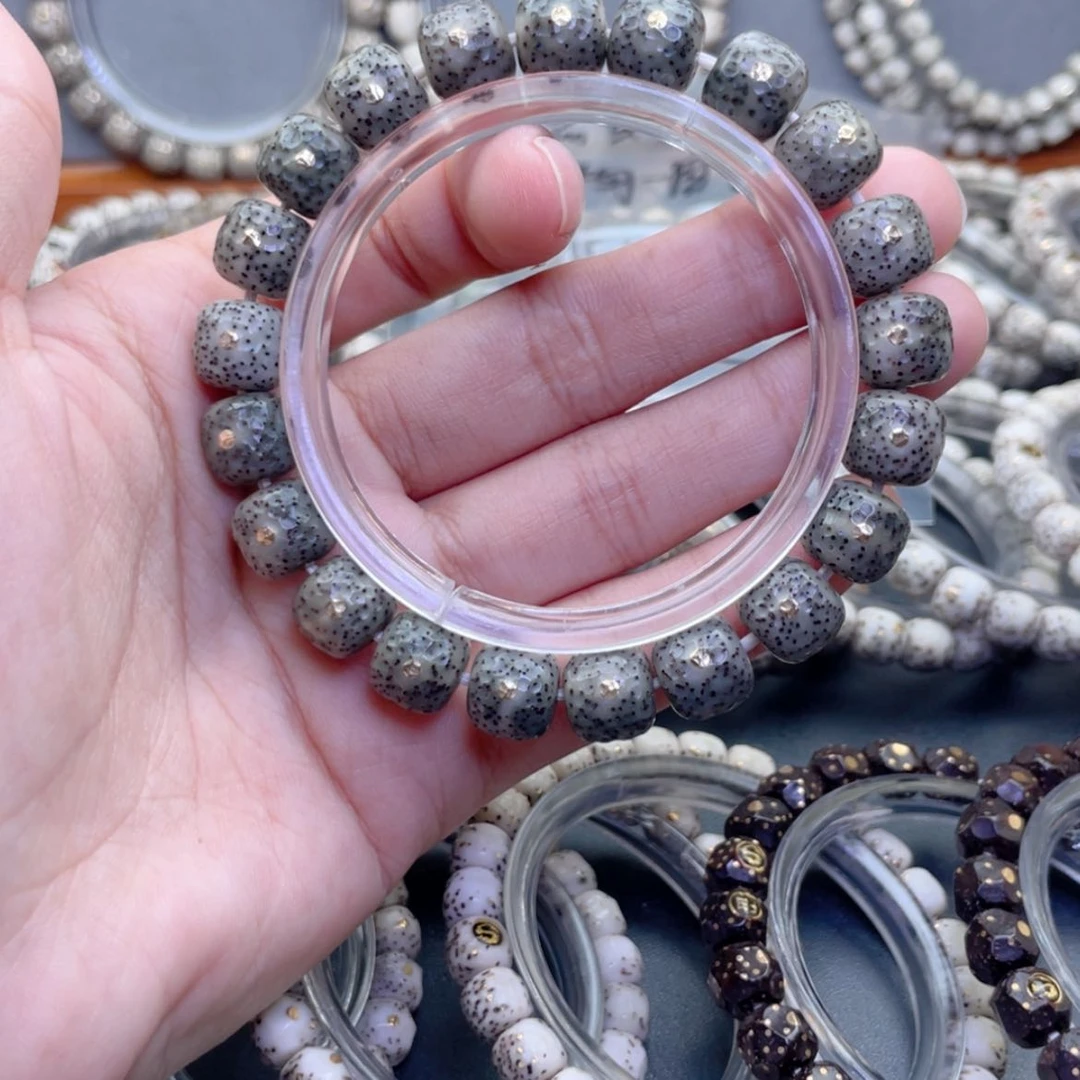 【闪购商品】星月菩提手串绿幽灵满钉糯冰龙鳞11改